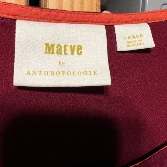 Maeve Anthropologie Anthro Dottie top blouse size L - Picture 5 of 6